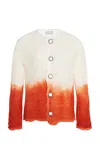 Bottega Veneta Lightweight Wool Silk Overdye Knit Cardigan In Multi