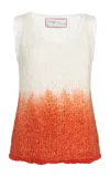 Bottega Veneta Lightweight Wool Silk Overdye Knit Tank Top In Multi