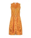 Bottega Veneta Lightweight Zipped Puffball Dress In Orange