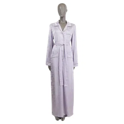 Pre-owned Bottega Veneta Lilac Viscose 2018 Floral Jacquard Jumpsuit 40 S In Gray