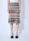 Bottega Veneta Rock Aus Leinen Und Baumwolle In Brown