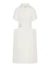 Bottega Veneta Linen And Viscose Dress In Nude & Neutrals