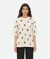 Bottega Veneta Linen Jacquard Flowers T-shirt In White