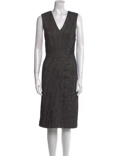 Pre-owned Bottega Veneta Linen Long Dress In Multi