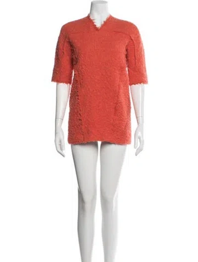 Pre-owned Bottega Veneta Linen Mini Dress In Orange
