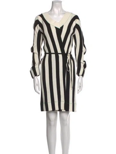 Pre-owned Bottega Veneta Linen Mini Dress In White