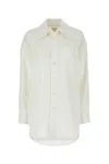 Bottega Veneta White Loose Fit Buttoned Shirt In White