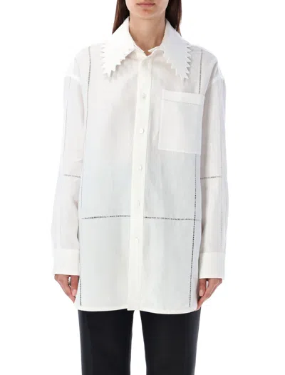 Bottega Veneta Linen Shirt In White