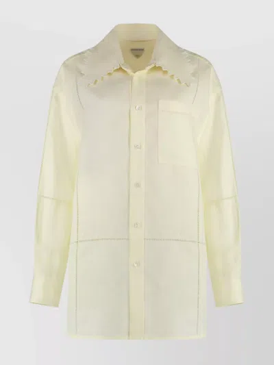Bottega Veneta Linen Shirt With Long Sleeves And Pockets