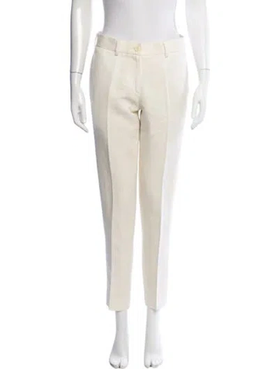 Pre-owned Bottega Veneta Linen Straight Leg Pants In Neutral