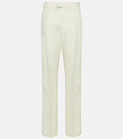 Bottega Veneta Gerade Hose Aus Leinen In Weiss