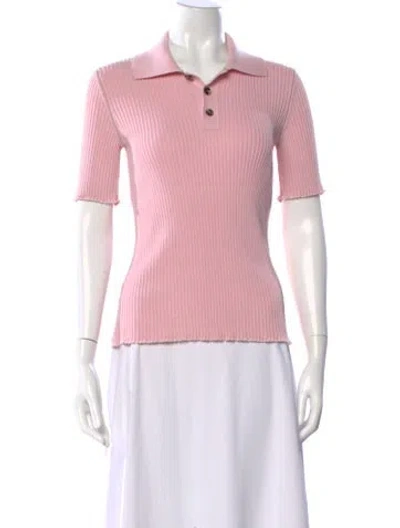 Pre-owned Bottega Veneta Linen Sweater In Pink