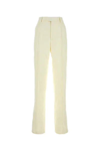 Bottega Veneta Linen Trousers In Neutral