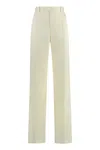 Bottega Veneta Linen Trousers With Back Welt Pockets In Yellow