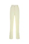 Bottega Veneta Linen Wide-leg Pants For Modern Women In Yellow