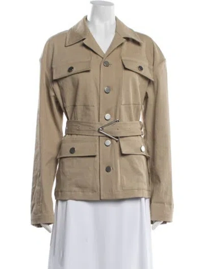 Pre-owned Bottega Veneta Linen Utility Jacket In Neutrals
