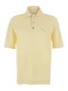 Bottega Veneta Men Yellow Polo Shirt In Light Linen In Yellow