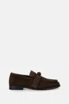 Bottega Veneta Astaire Fondente Suede Moccasin In Brown