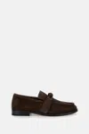 Bottega Veneta Astaire Fondente Suede Moccasin In Brown