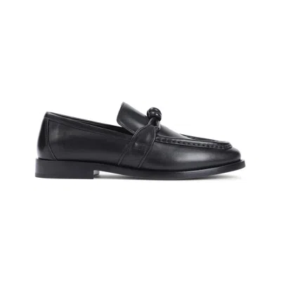Bottega Veneta Astaire Embellished Leather Loafers In Black
