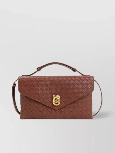 Bottega Veneta Lock Knot Leather Shoulder Bag