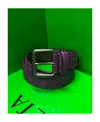 Bottega Veneta Logo Belt In Black