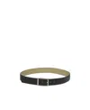 Bottega Veneta Logo Belt In Black