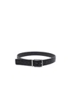 Bottega Veneta Logo Belt In Black
