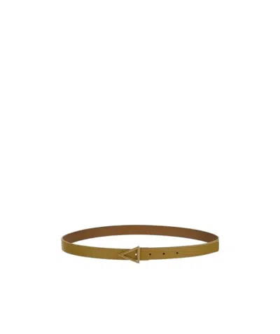Bottega Veneta Logo Belt In Brown
