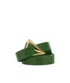 Bottega Veneta Logo Belt In Green