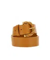 Bottega Veneta Logo Belt In Orange