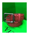Bottega Veneta Logo Belt In Red