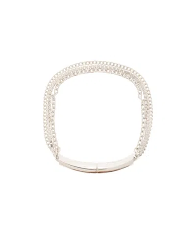 Bottega Veneta Logo Bracelet In White