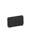 Bottega Veneta Logo Business Card Holder In Black