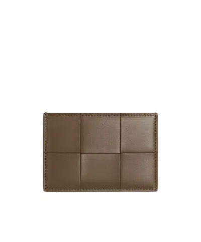 Bottega Veneta Logo Card Bag In Brown