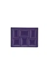 Bottega Veneta Logo Card Bag In Purple