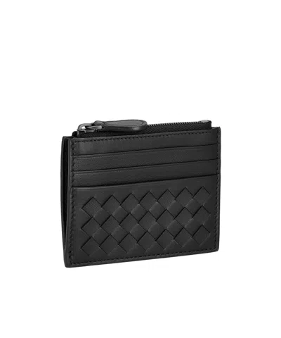 Bottega Veneta Logo Card Holder In Black