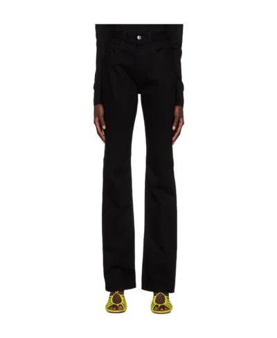 Bottega Veneta Logo Casual Pants In Black