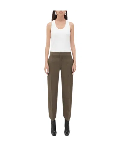 Bottega Veneta Logo Casual Pants In Brown