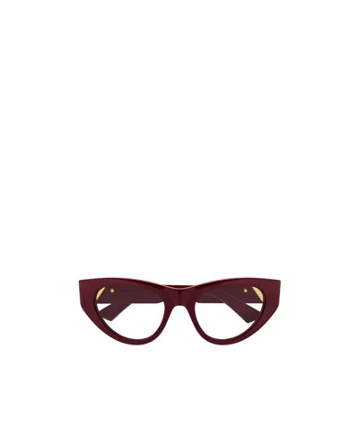 Bottega Veneta Logo Cat-eye Frame Glasses In Brown