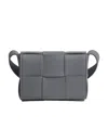 Bottega Veneta Logo Cross-body Bag In Gray