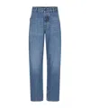 Bottega Veneta Logo Denim Pants In Blue