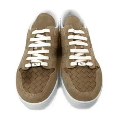 Bottega Veneta Logo Details Casual Sports Shoes In Brown