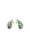 Bottega Veneta Logo Details Earrings In White