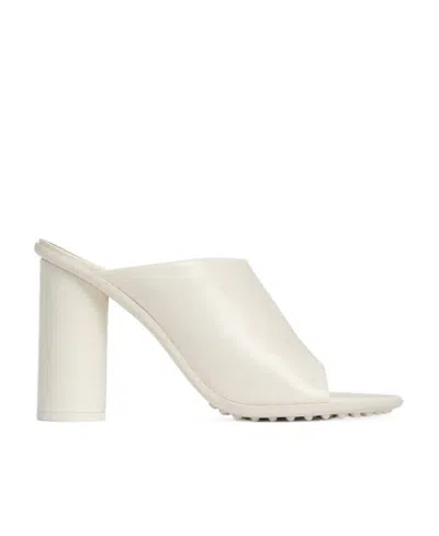 Bottega Veneta Logo Details High-heeled Sandals In White