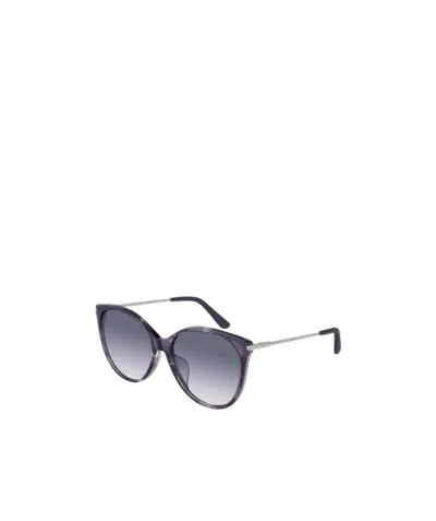 Bottega Veneta Logo Details Sunglasses In Gray