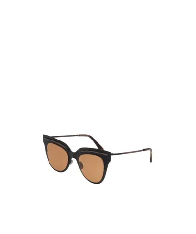 Bottega Veneta Logo Details Sunglasses In Nude