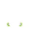 Bottega Veneta Woman Acid Green 925 Silver Cone Earrings In Green