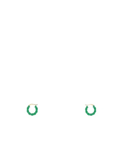Bottega Veneta Logo Earring In Green