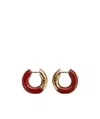 Bottega Veneta Logo Earrings In Red